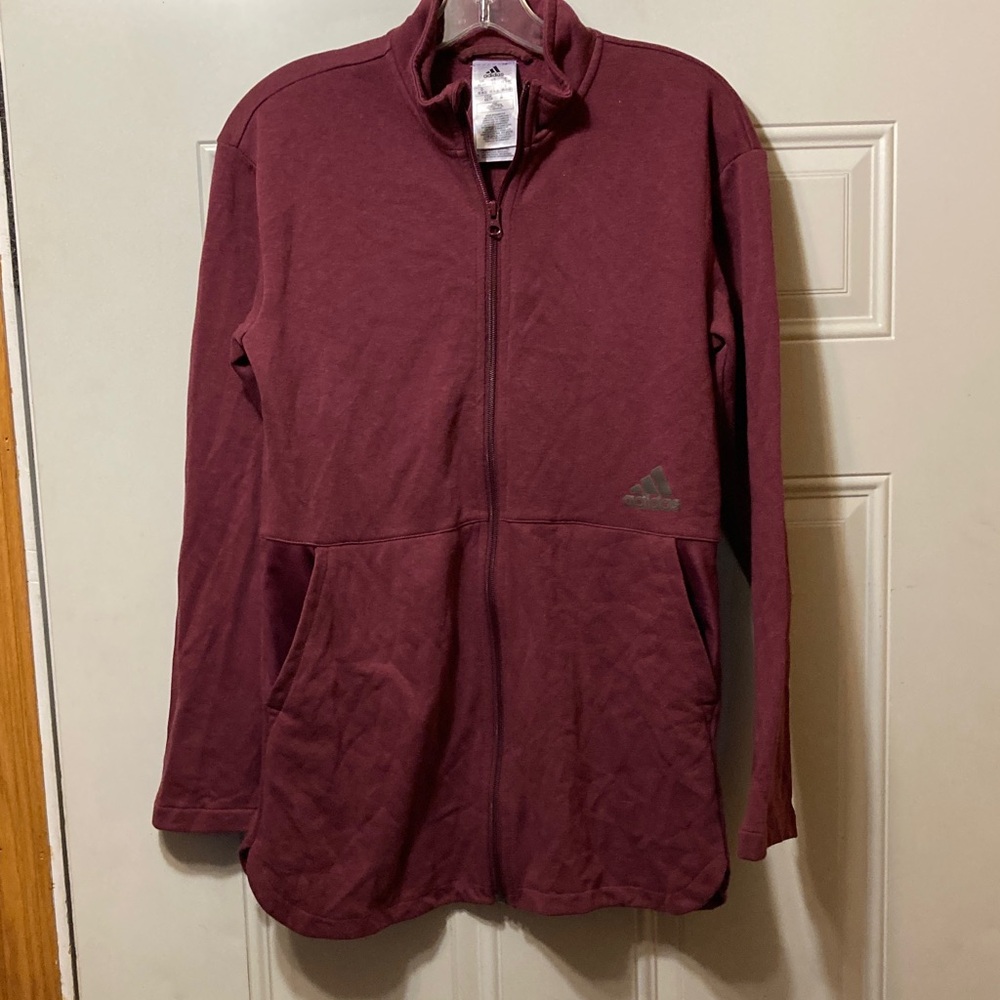 Adidas Burgundy Zip-Up‎ Jacket